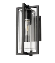 Aura 1 Light 6" Outdoor Wall Light in Black