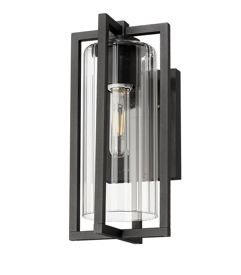 Aura 1 Light 6" Outdoor Wall Light in Black
