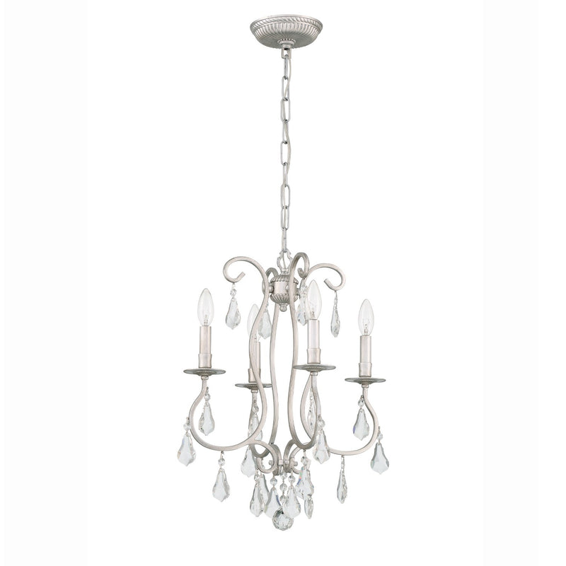 Ashton 4 Light 16" Chandelier in Olde Silver