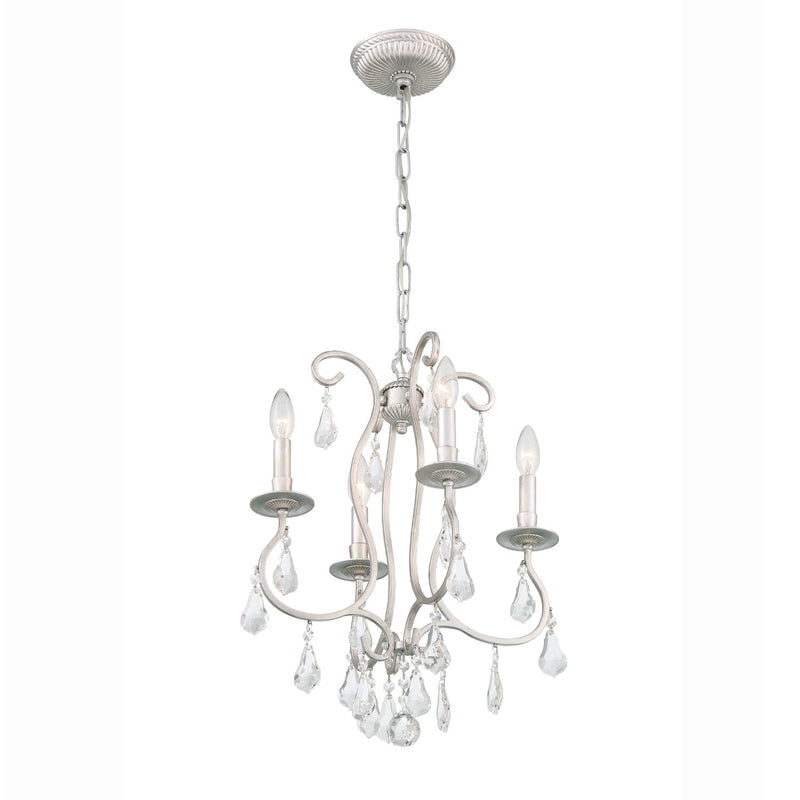 Ashton 4 Light 16" Chandelier in Olde Silver