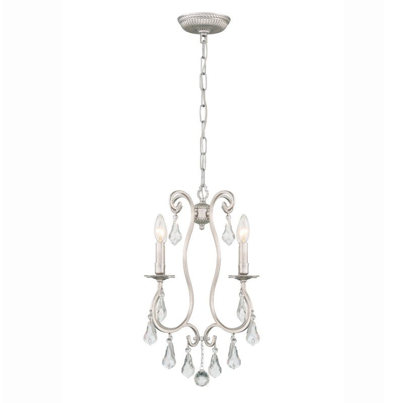 Ashton 4 Light 16" Chandelier in Olde Silver