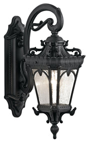 Tournai Outdoor Wall Lantern in Textured Black