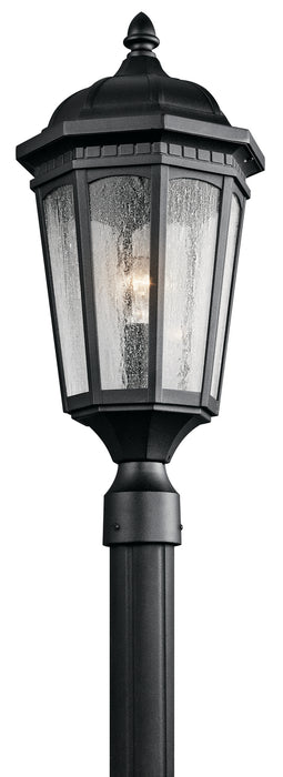 Courtyard Outdoor Post Mount 1-Light in Textured Black