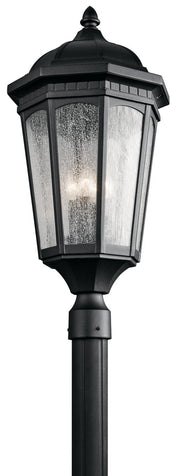 Courtyard 3-Light Outdoor Post Light in Textured Black
