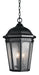 Courtyard Outdoor Pendant 3-Light in Textured Black
