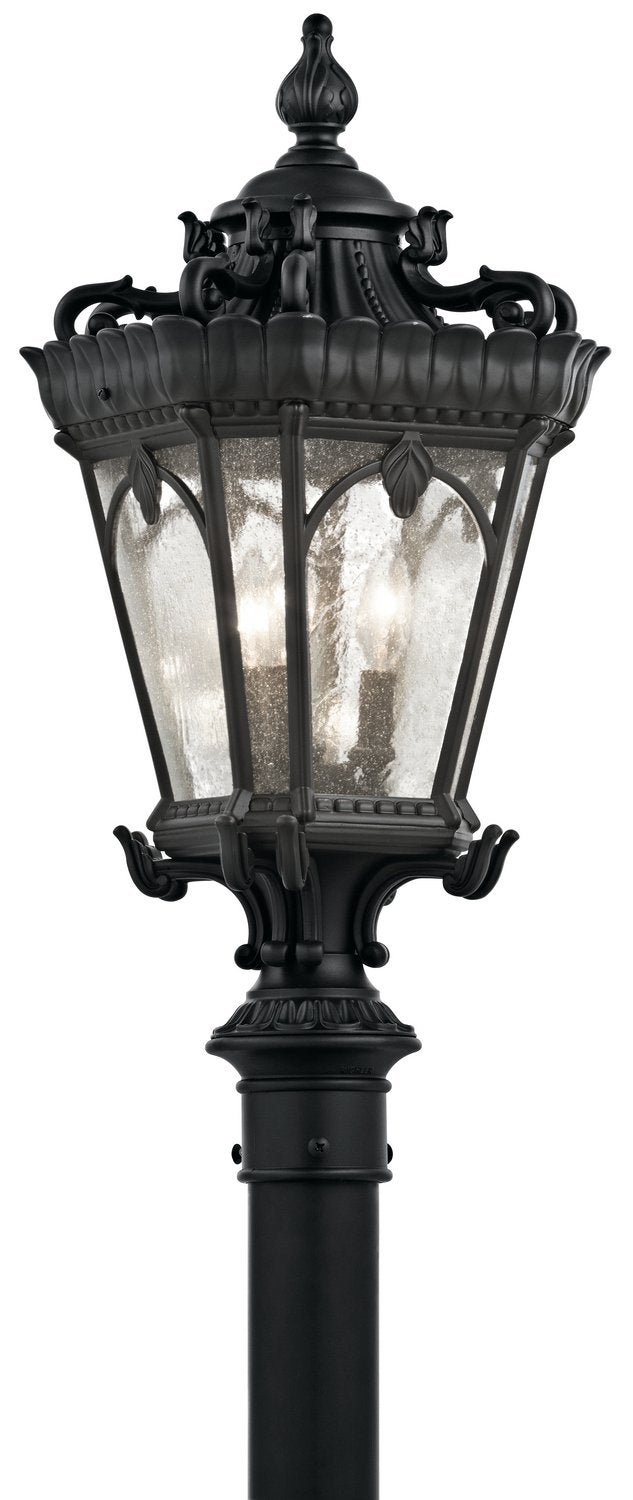 Tournai 3-Light Outdoor Post Light in Textured Black