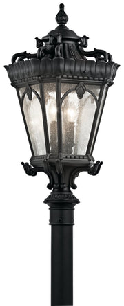 Tournai 4-Light 14" Outdoor Post Light in Textured Black
