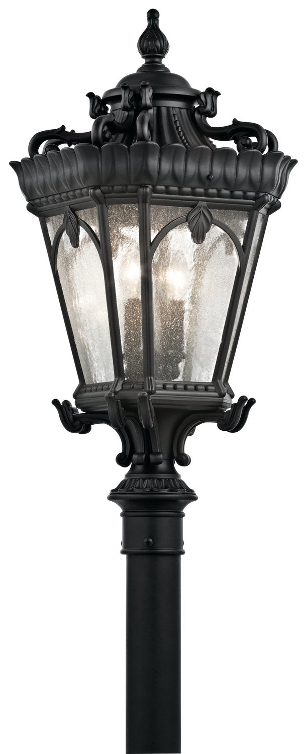 Tournai 4-Light 14" Outdoor Post Light in Textured Black