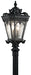 Tournai Outdoor Post Mount 4-Light in Textured Black