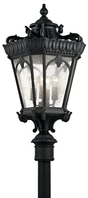 Tournai 4-Light 17" Outdoor Post Light in Textured Black