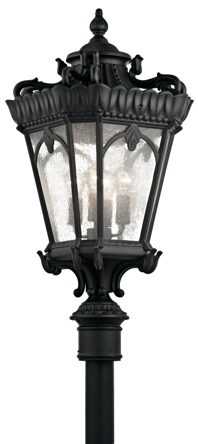Tournai 4-Light 17" Outdoor Post Light in Textured Black