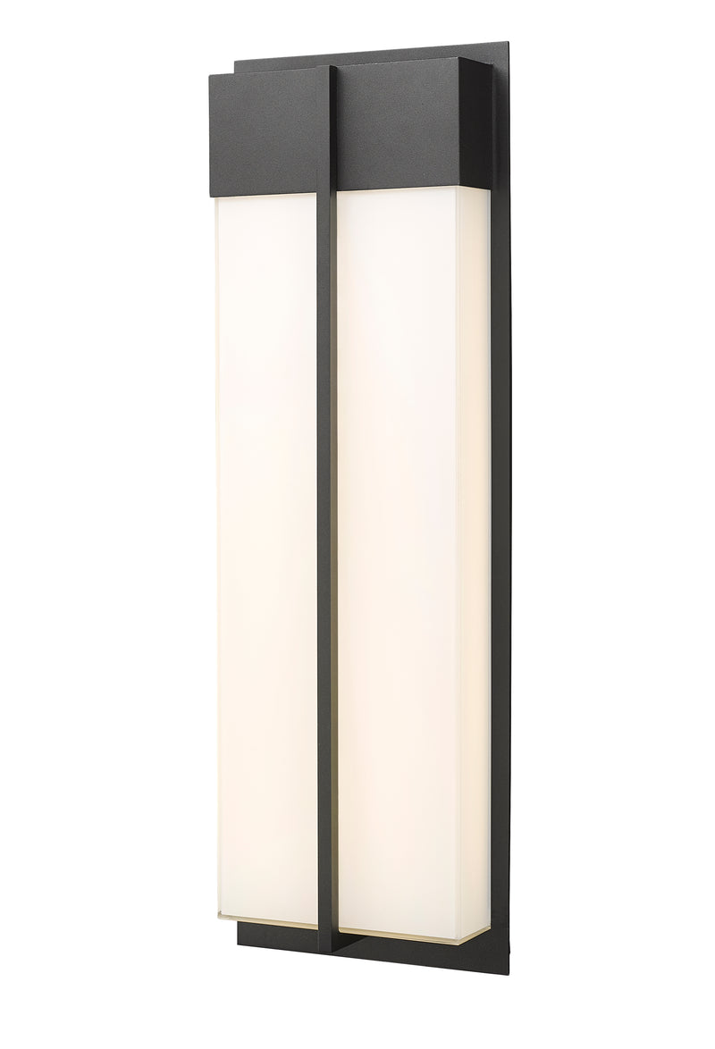 Nyx 2 Light 8" Outdoor Wall Light, 24" Tall in Black