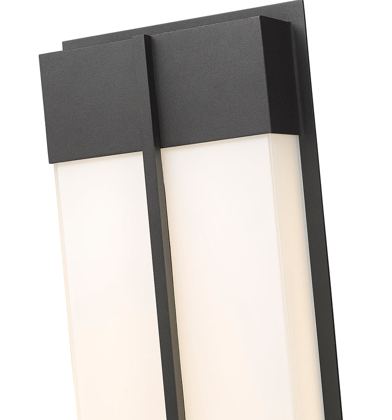 Nyx 2 Light 8" Outdoor Wall Light, 24" Tall in Black