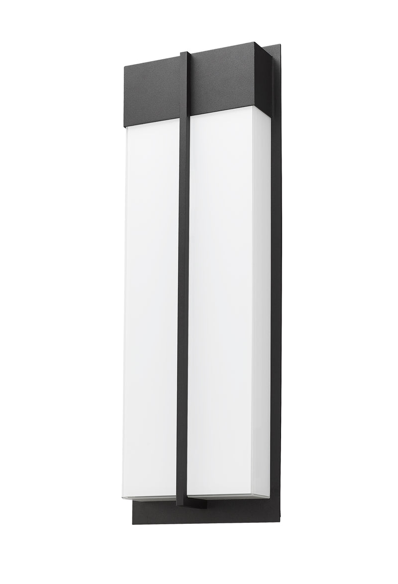 Nyx 2 Light 8" Outdoor Wall Light, 24" Tall in Black