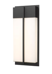 Nyx 2 Light 8" Outdoor Wall Light, 18" Tall in Black