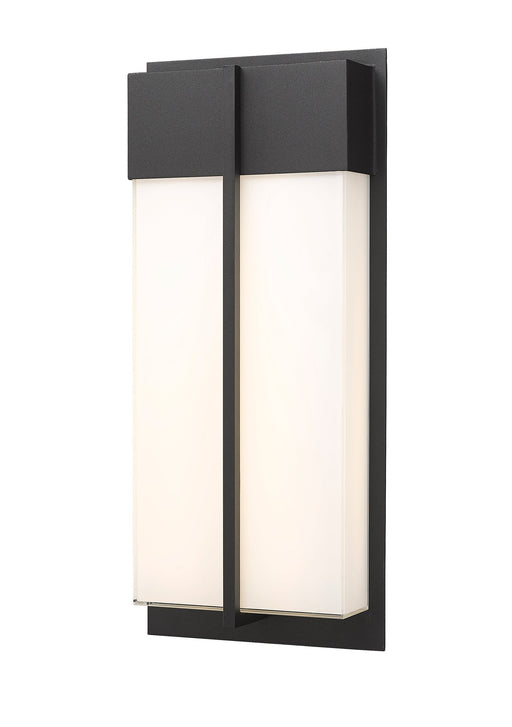 Nyx 2 Light 8" Outdoor Wall Light, 18" Tall in Black