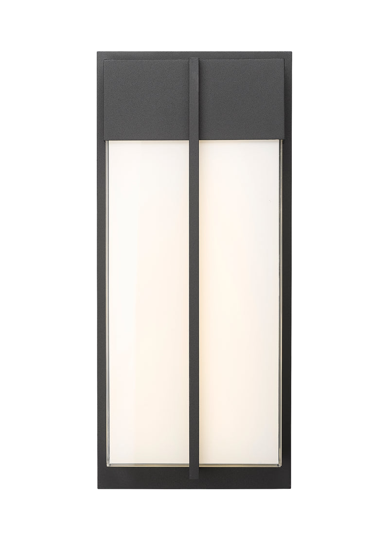Nyx 2 Light 8" Outdoor Wall Light, 18" Tall in Black