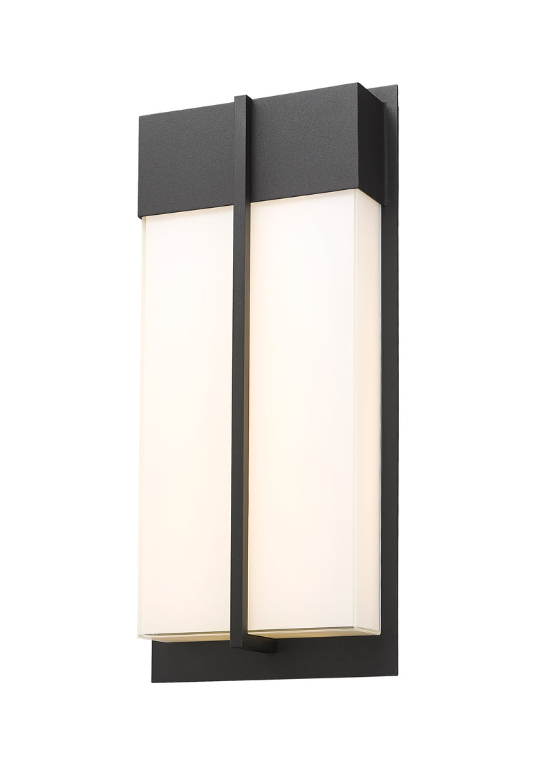 Nyx 2 Light 8" Outdoor Wall Light, 18" Tall in Black