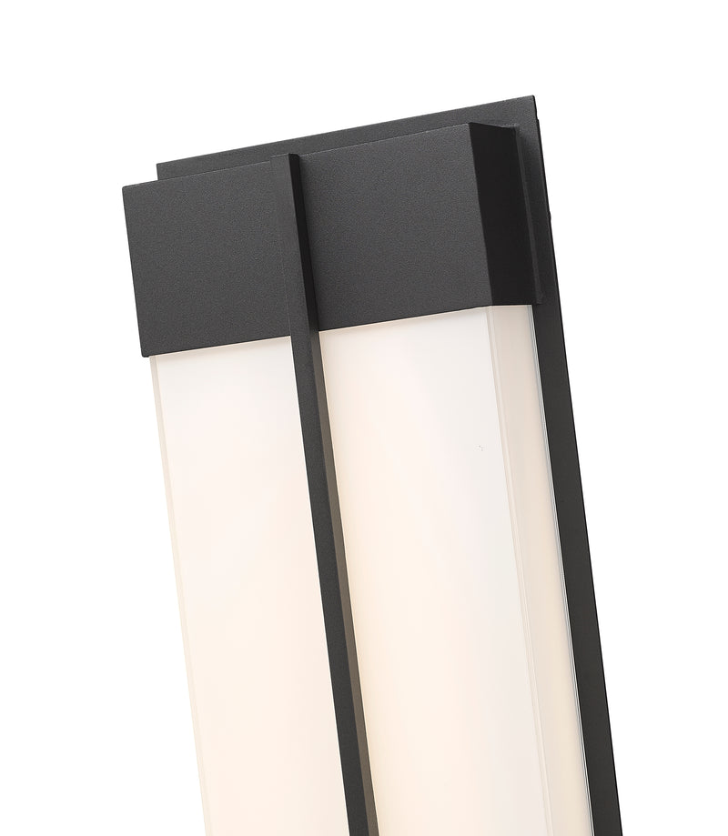 Nyx 2 Light 8" Outdoor Wall Light, 18" Tall in Black