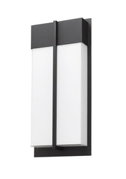 Nyx 2 Light 8" Outdoor Wall Light, 18" Tall in Black