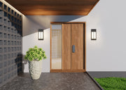 Nyx 2 Light 6" Outdoor Wall Light in Black in a room setting