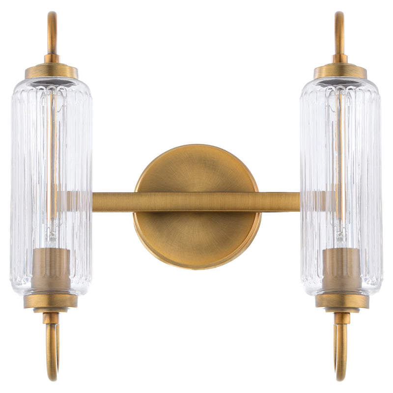 Whitmire 2 Light Vanity in Brushed Brass