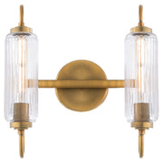 Whitmire 2 Light Vanity in Brushed Brass