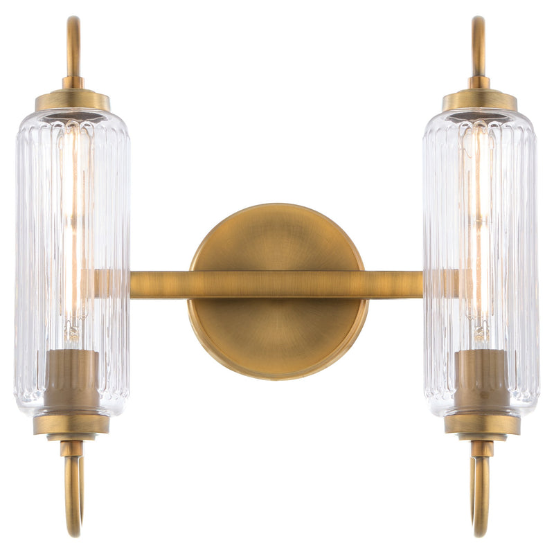 Whitmire 2 Light Vanity in Brushed Brass