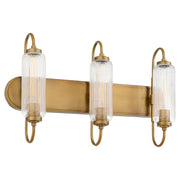 Whitmire 3 Light Vanity in Brushed Brass