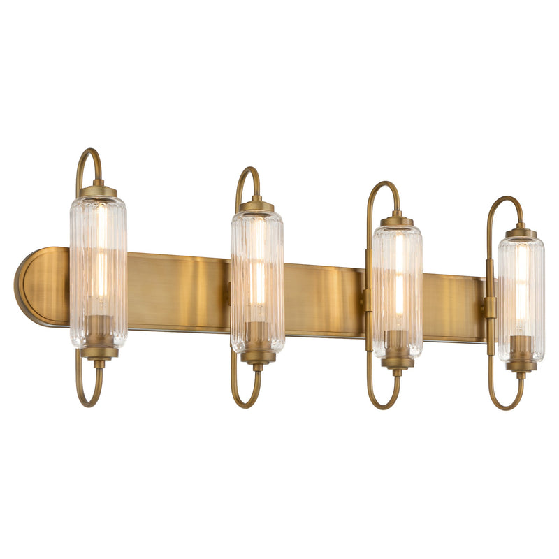Whitmire 4 Light Vanity in Brushed Brass
