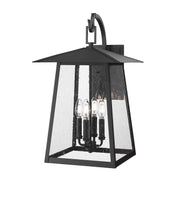 Rainer 4 Light 13.5" Outdoor Wall Light in Black