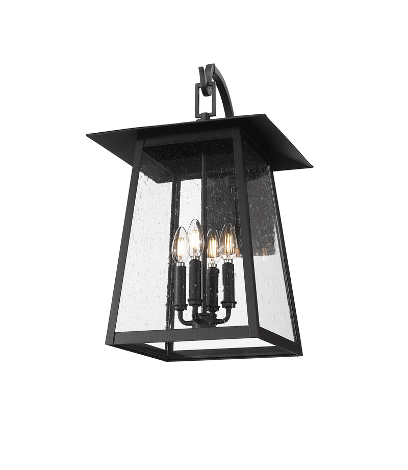 Rainer 4 Light 13.5" Outdoor Wall Light in Black