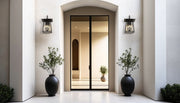 Rainer 4 Light 13.5" Outdoor Wall Light in Black in a room setting
