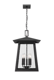 Rainer 5 Light 15.5" Outdoor Chain Mount Ceiling Fixture in Black