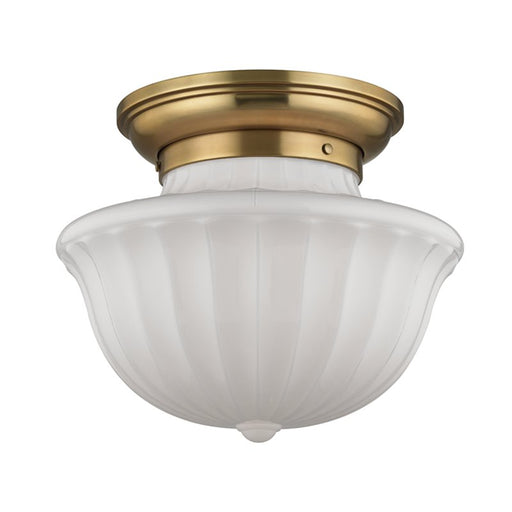 Dutchess 2-Light Semi-Flush Mount in Aged Brass