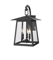 Rainer 3 Light 11.5" Outdoor Wall Light in Black