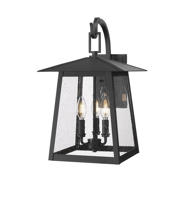 Rainer 3 Light 11.5" Outdoor Wall Light in Black