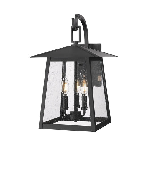 Rainer 3 Light 11.5" Outdoor Wall Light in Black