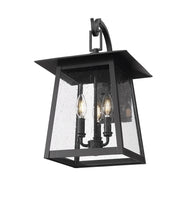 Rainer 3 Light 11.5" Outdoor Wall Light in Black
