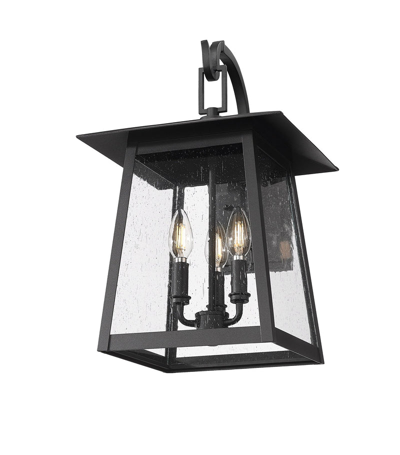 Rainer 3 Light 11.5" Outdoor Wall Light in Black