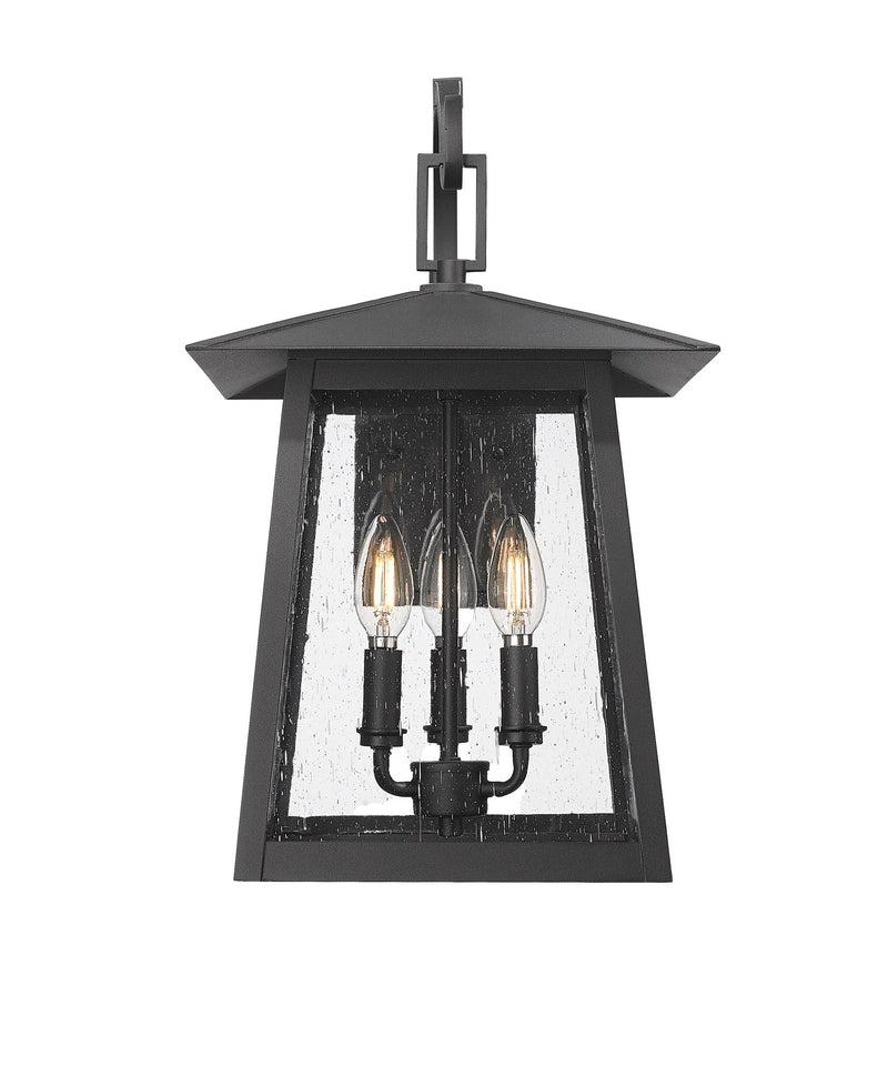 Rainer 3 Light 11.5" Outdoor Wall Light in Black