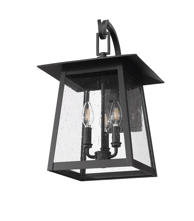 Rainer 3 Light 11.5" Outdoor Wall Light in Black