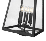 Rainer 6 Light 17.5" Outdoor Post Mount Fixture in Black, Post Top Only, Square Fitter