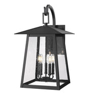 Rainer 5 Light 15.5" Outdoor Wall Light in Black
