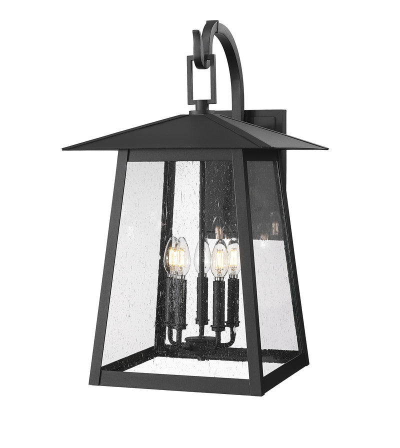 Rainer 5 Light 15.5" Outdoor Wall Light in Black