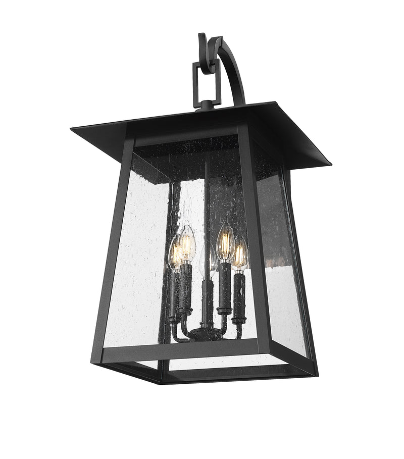 Rainer 5 Light 15.5" Outdoor Wall Light in Black