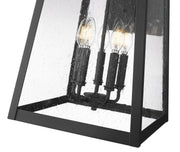 Rainer 5 Light 15.5" Outdoor Wall Light in Black