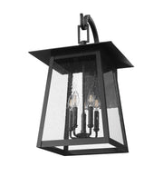 Rainer 5 Light 15.5" Outdoor Wall Light in Black