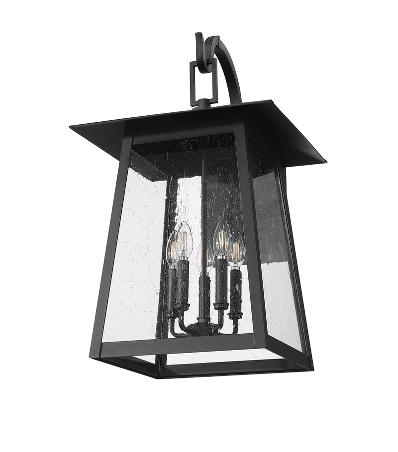 Rainer 5 Light 15.5" Outdoor Wall Light in Black