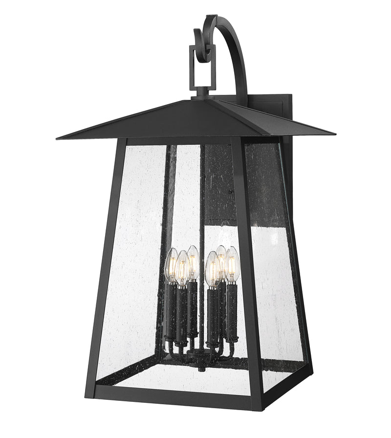 Rainer 6 Light 17.5" Outdoor Wall Light in Black